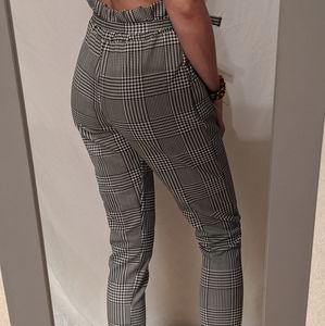 NWT Paper Bag Houndstooth Pants